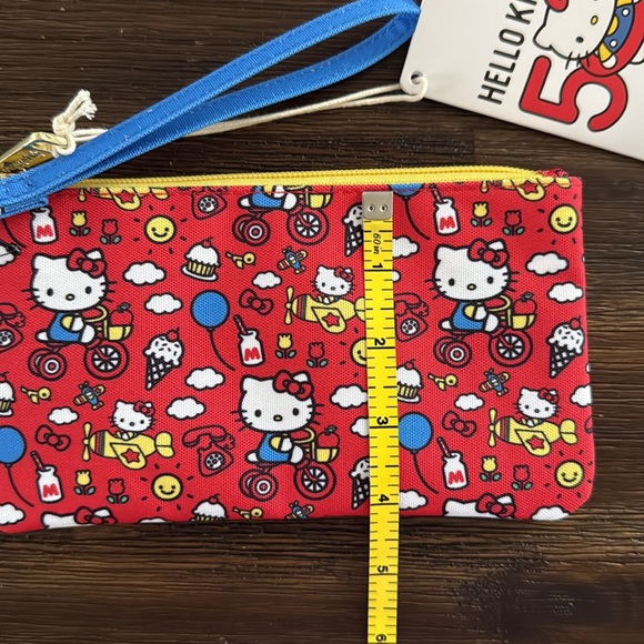Loungefly Sanrio Hello Kitty 50th Anniversary Nylon Zipper Pouch Wristlet NWT - Picture 10 of 10